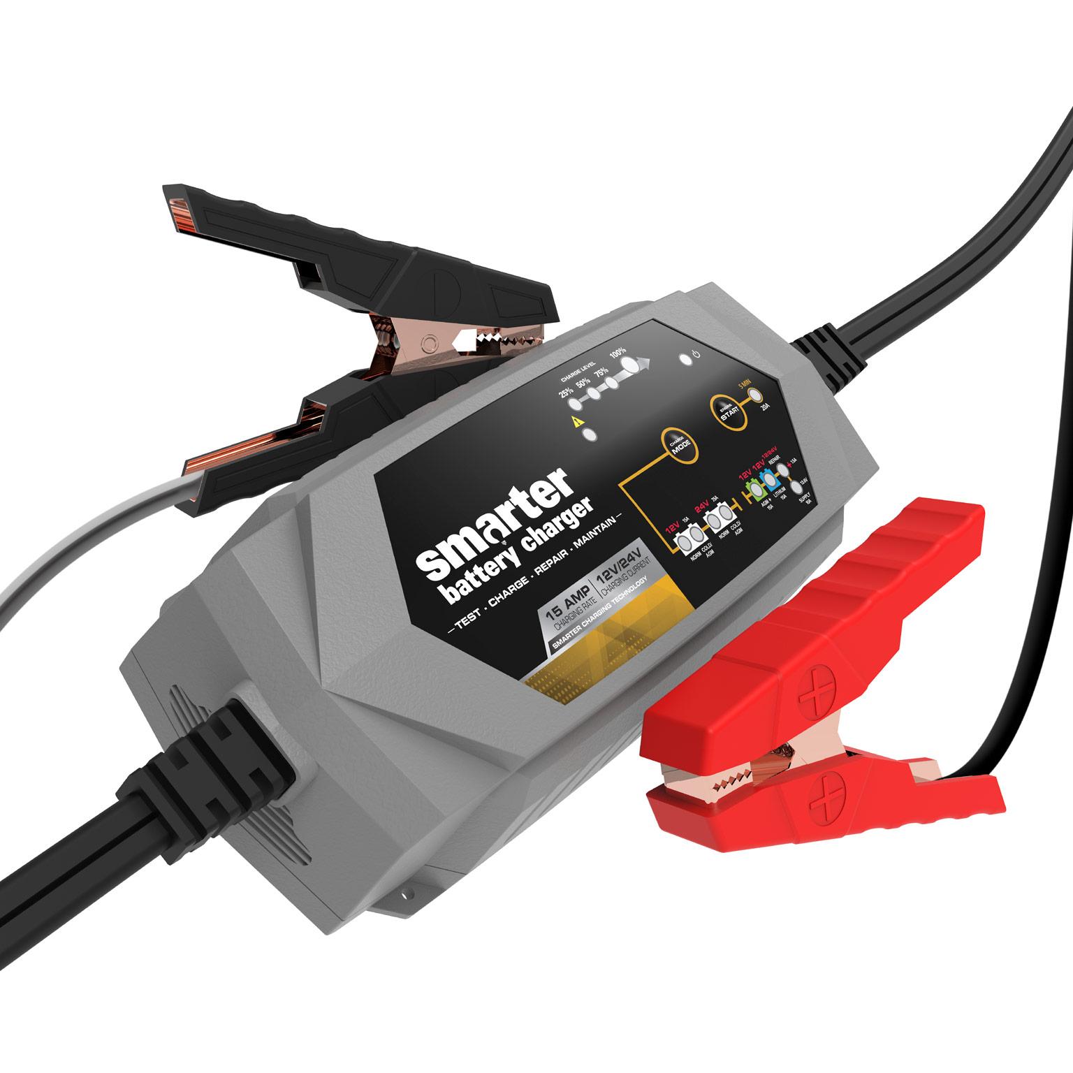 Battery charger 12V / 15A 2 outputs