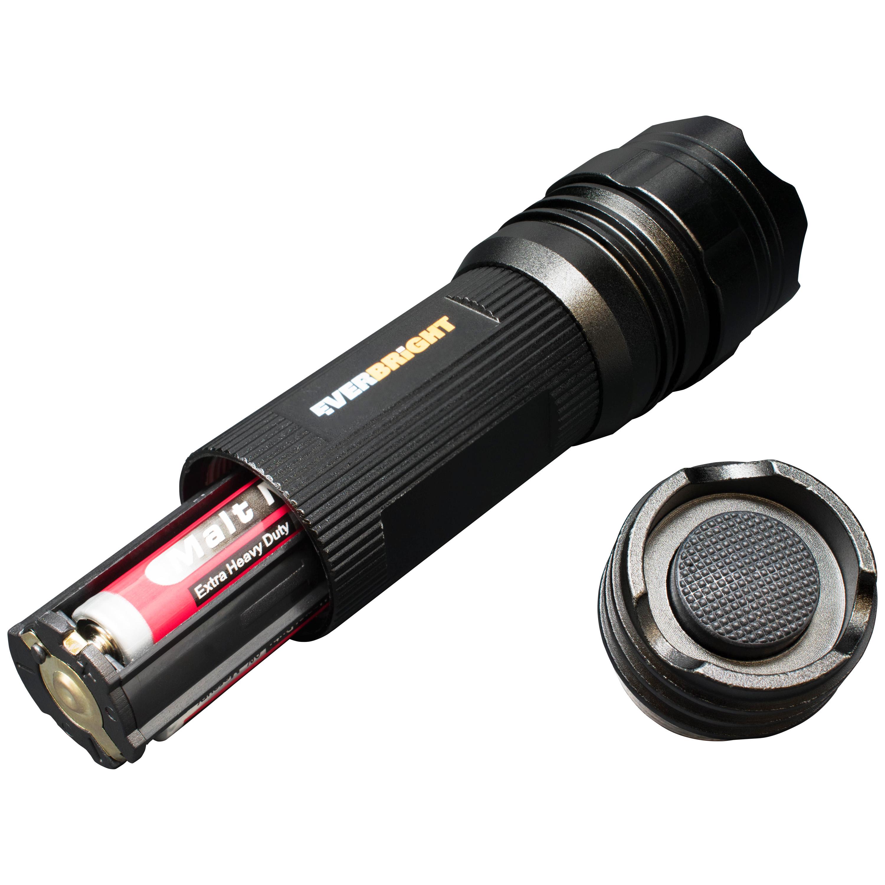 EverBrite Ultra Bright Tactical Flashlight 900Lumen CREE XP-G LED 3C Alkaline 